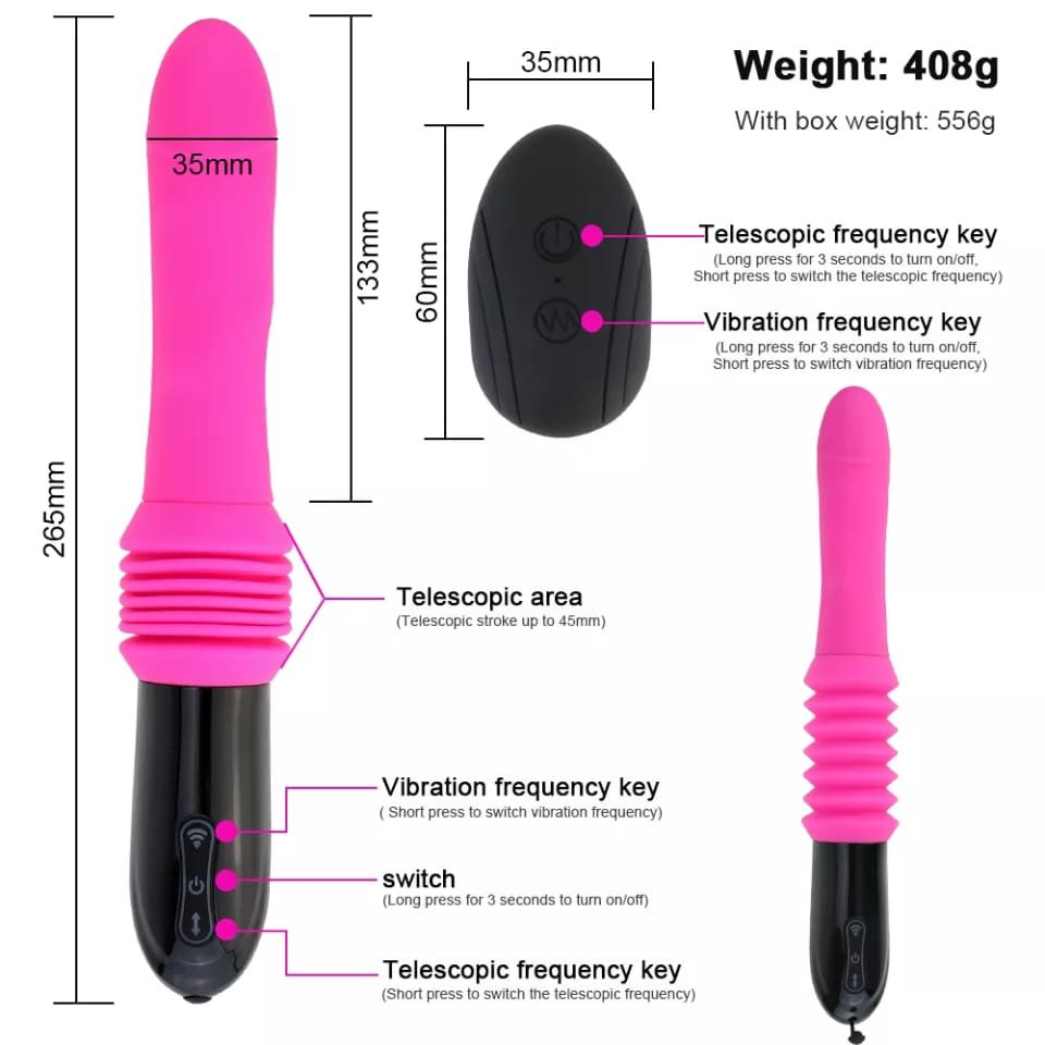 Alat Sex Toys Wanita Telescopic - Gambar 1