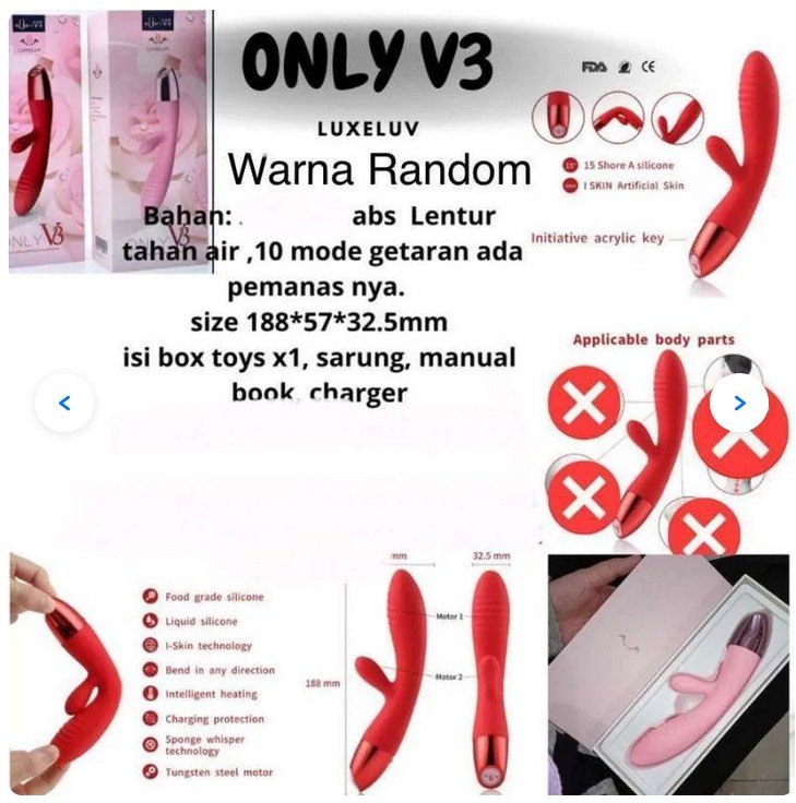 Alat getar untuk Wanita dengan Sensasi Hangat - Vibrator Luvelux V3