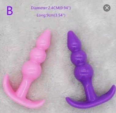 Anal Plug Butt Jelly Silikon Lentur Stainless Pria Wanita - ungu